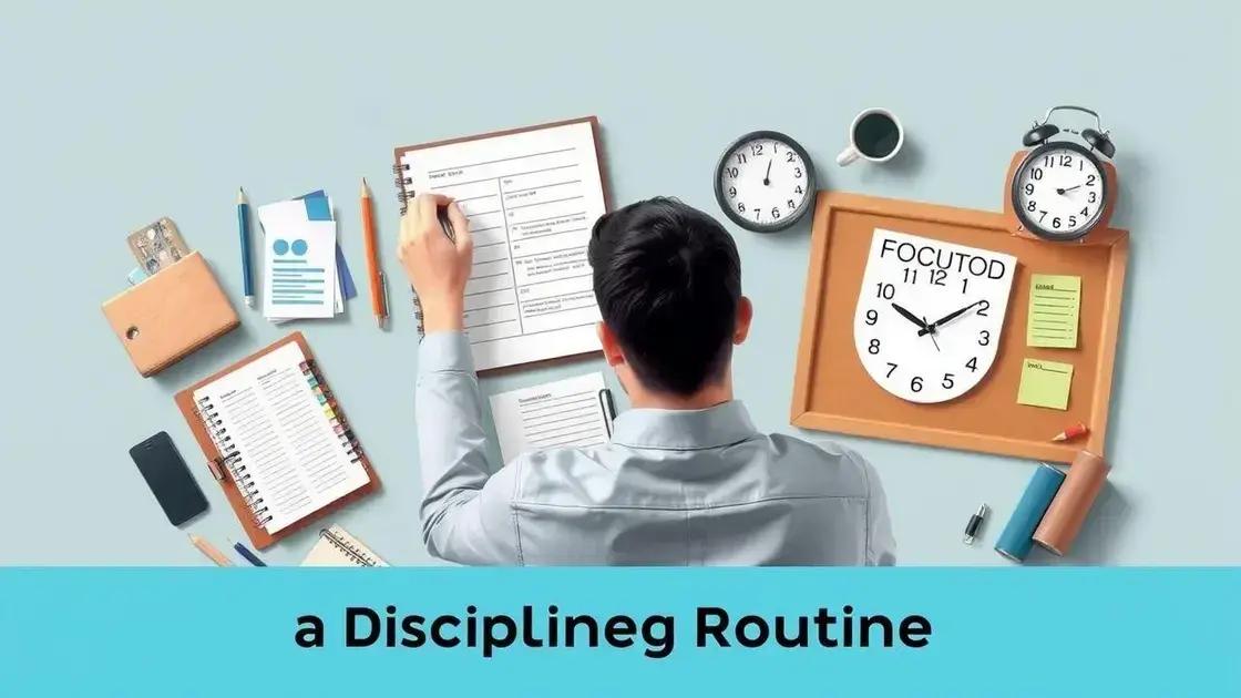 O papel da rotina na manutenção da disciplina