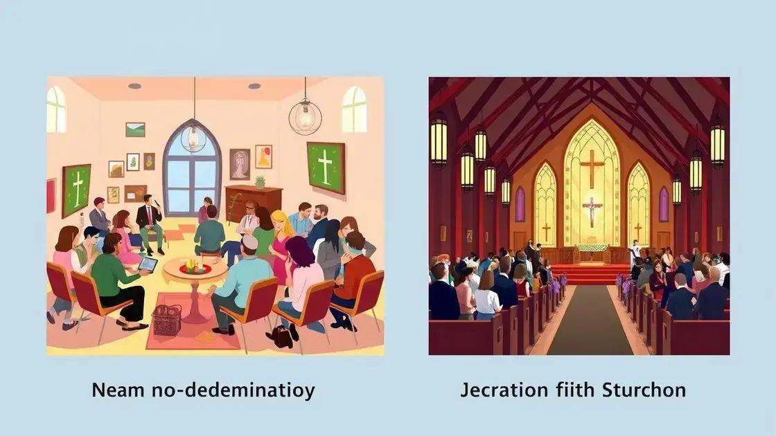 Diferenças entre igrejas não denominacionais e denominacionais