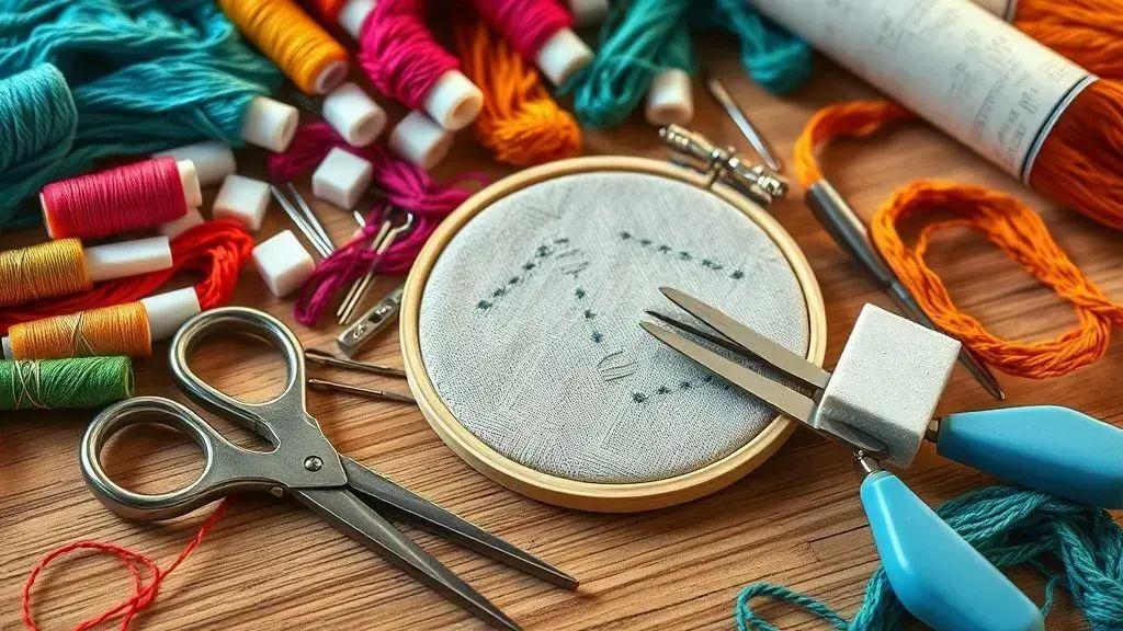 Materiais necessários para começar a bordar