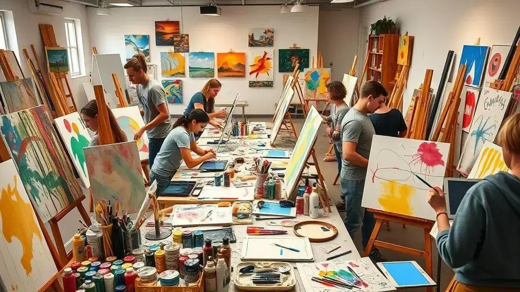 Tipos de cursos de pintura disponíveis Tipos de cursos de pintura disponíveis