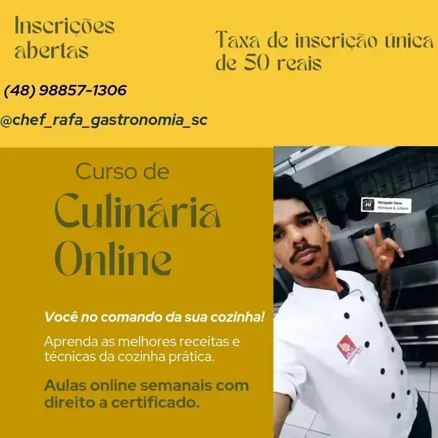 curso de cozinheira gratuito
