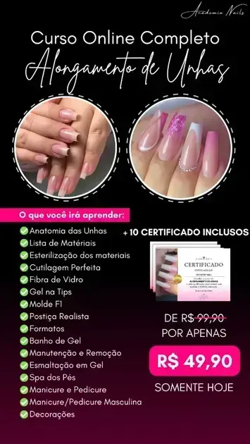 curso de unhas em gel gratuito