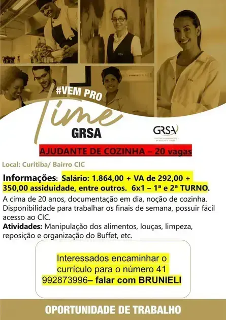 vagas de emprego na olx em curitiba